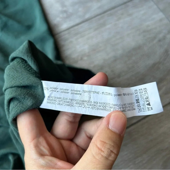 Zara Green V Neck Long Sleeve Shift Dress - Picture 12 of 15